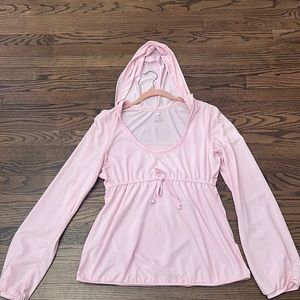 Zella hooded pink work out top.